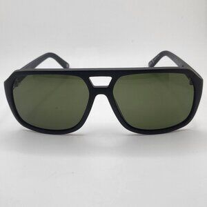 Electric Dude Sunglasses – Matte Black Frame, Green Lenses, Like New